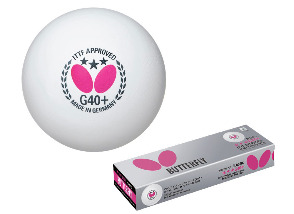 Butterfly 3 Star Ball G40 Pack Of 12 Megaspin Net